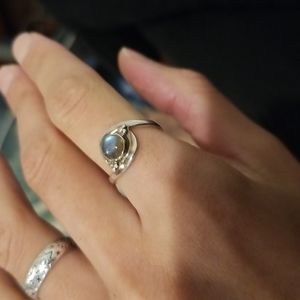 Sterling Silver Labradorite Ring - Size 6.5US